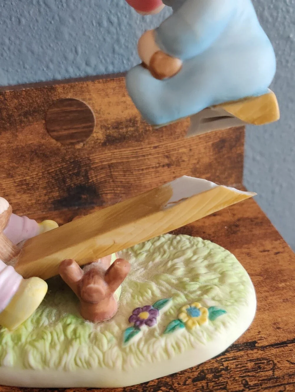 Vintage 1984 Cabbage Patch Kids Baby Chicks Porcelain Figurine 80s Easter Girls